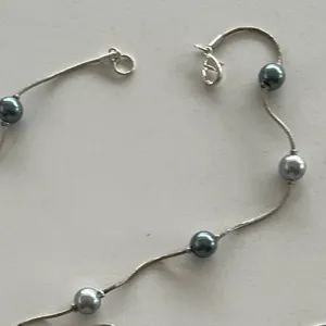 Premier Designs Silver tone metal Crystal bead Black pearl faux Necklace Quality 30” thumbnail 5