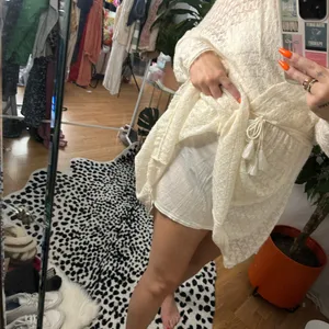 Free People Lace Sheer Long Sleeve Mini Dress Cream Size Small thumbnail 5