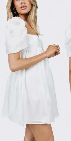 Princess Polly Alaya Shimmery White Mini Dress Sz 6 NWT Rush Sorority thumbnail 1
