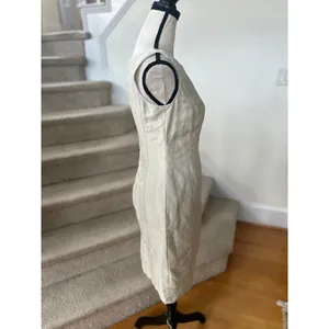 Armani Collezioni Light Beige Knee Length Sleeveless Sheath Dress Career thumbnail 2