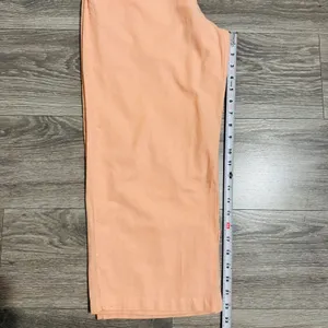 Cottagecore Peach‎ Sleeveless Wide Leg Jumpsuit XS Open Back Tie Pocketed Romper thumbnail 8