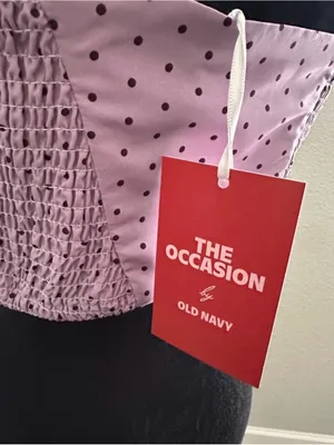Old Navy Lilac Polka Dot Square Neck Crop Top thumbnail 6