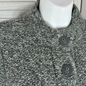 Willi Smith Marled Peplum Wool Blend‎ Cardigan Sweater Grey XL thumbnail 5