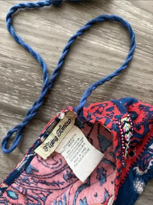 Flying Tomato Red and Blue Mixed Print Dress Medium thumbnail 3
