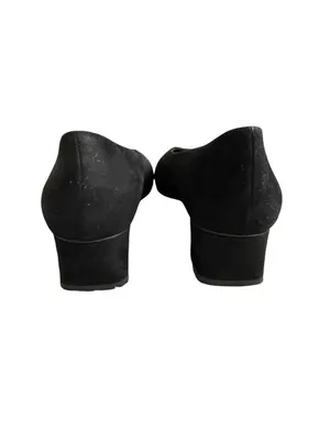 Everlane The V Heel Black Suede Pumps Women’s Size 9.5 Block Heel Versatile thumbnail 5