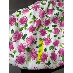 Zara‎ Square Neck Floral Print Midi Dress Pink White Long Sleeve Slit thumbnail 4