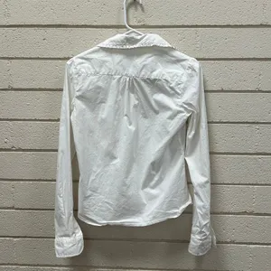 Brandy Melville White Button Down Blouse one size thumbnail 2