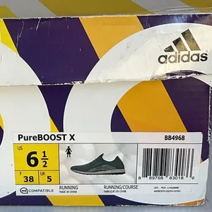 Adidas UltraBoost X Women’s Running Shoes 6.5 Gray Black Knit Sneakers BB4968 thumbnail 13