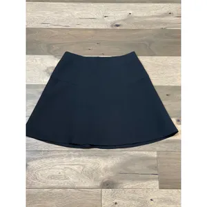 LOFT Skirt Size 8 Black A Line Mini Back Zip Polka Dot Waistband Trim thumbnail 2