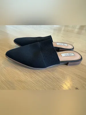 Steven New York Vende knit mule point toe flats black size 9 thumbnail 5
