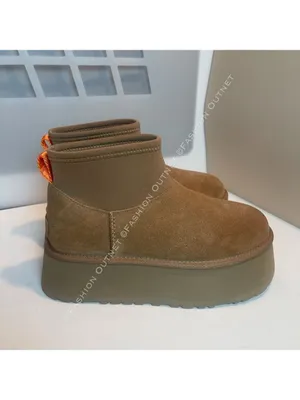 UGG Women’s Classic Mini Dipper Shearling Fur Platform boots Chestnut Sz 7 thumbnail 3