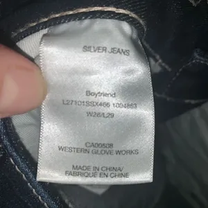 Silver western distressed dark wash normcore skinny jeans thumbnail 2