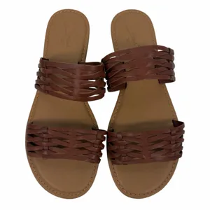 Universal Threads Addie Two Band Flat Slide Sandal Brown Size 7.5 thumbnail 4