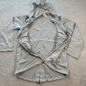 Under Armour Notre Dame Fighting Irish Womens Anorak Jacket Parka Gray Storm1 thumbnail 4