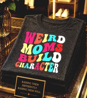 Weird Moms Build Character T-Shirt Deep Gray 8/10 thumbnail 1