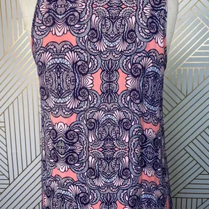 Amanda Uprichard Mini Dress Drop Hem Tie Neck Geometric Print Pink Purple Small‎ thumbnail 8