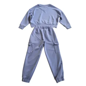 Express Womens Lavender V-Neck Sweatshirt and Cargo Jogger Set Small thumbnail 4