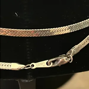 Claire’s silver tone smooth snake chain necklace 14” wearable length thumbnail 2