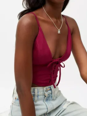 URBAN OUTFITTERS Sexy Corset Streetwear Y2K 1990s Casual Grunge Cami Tank Top thumbnail 1