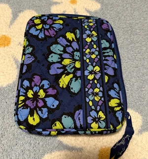 Vera Bradley Blue Floral Travel Bag For Your E-Reader or Tablet thumbnail 1