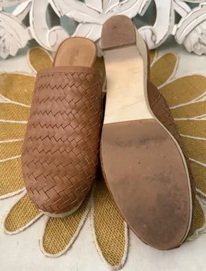 Madewell Women's Rustic Twig The‎ Jordyn Clog in Woven Leather Size 9.5 thumbnail 1