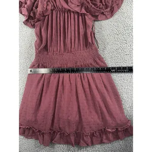 Babydoll Dress Women Large‎ Tiered Ruffle Textured Boho Coquette thumbnail 7