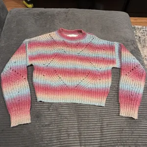 ASTR The Label Pink Long Sleeve Size Small Sweater Top Striped Soft Blue Yellow thumbnail 2
