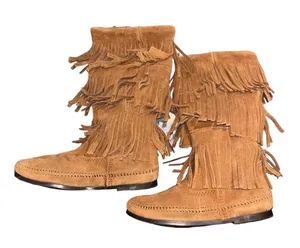 Minnetonka Suede 3 Layer Fringe Boots thumbnail 6