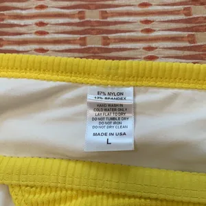 Los Angeles Apparel swim bottoms bathing suit pool beach summer yoga yellow thumbnail 3