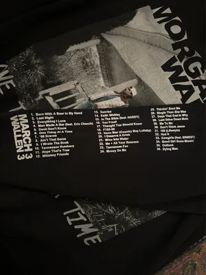 Morgan wallen crewneck sweatshirt Black Size L thumbnail 3