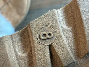 Steve Madden Tan Faux-Suede Mule Slippers with White Faux-Fur Cuff Size 8 thumbnail 8