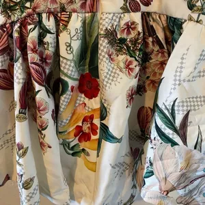 Anthropologie Dahlia Cameo Asymmetrical Peplum Coquette Floral Top Size L thumbnail 8