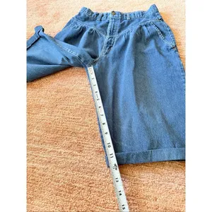 Vintage Tiger High Rise Denim Bermuda Shorts Blue Made in USA Women’s S thumbnail 7