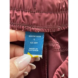 Old Navy Burgundy Joggers SleekTech Go-Dry Performance Pants‎ Large thumbnail 4