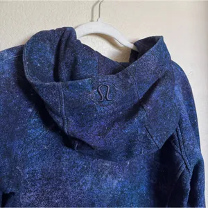 Lululemon Scuba Zip Up Hoodie *Light‎ Cotton Fleece Polar Lights Blue Multi thumbnail 7