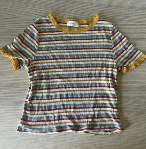 Striped cropped t shirt thumbnail 1