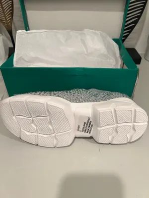 Lauren Lorraine Sliver Rhinestone Sneakers Size 9 thumbnail 2