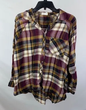 Button up Purple thumbnail 1