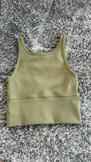 green lululemon ribbed tank top thumbnail 3