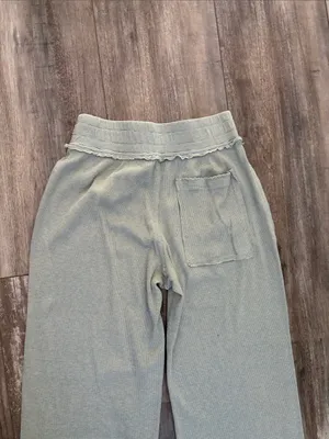 Free People Striped Slit Hem Lounge Sleep Pants XS thumbnail 5