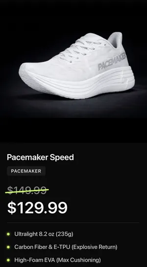 PACEMAKER Speed Carbon Plate Running Shoes – Ultralight - 8.5 Men 9.5 Women thumbnail 10