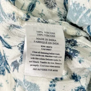 NWT Faherty Sorrento Print Dreamer Floral Maxi Dress Blue White Women’s Size XXS thumbnail 10