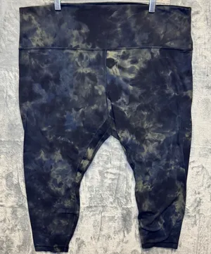 2208 | Lululemon Align Tie Dye High Rise Crop Leggings Black Green Women 20 thumbnail 1