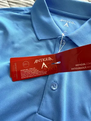 Antigua Baby blue Men’s polo shirt thumbnail 4