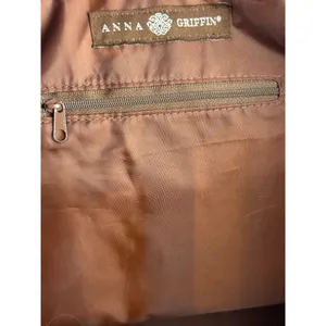Anna Griffin Damask Craft Tote Bag Chartreuse Gold Laminated‎ Travel Luxury thumbnail 3