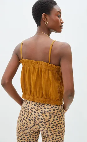 Anthropologie NWT April Gauzy Tank Taupe XL thumbnail 3
