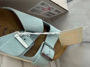 Papillio by Birkenstock Arizona Papillio Chunky Slide in Mineral Blue thumbnail 2