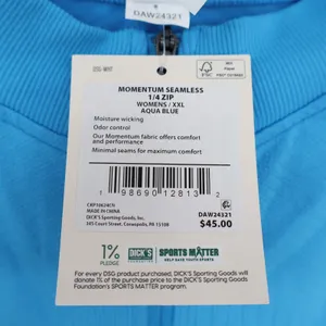 DSG Momentum Seamless 1/4 Zip Pullover Aqua Blue Womens XXL thumbnail 5