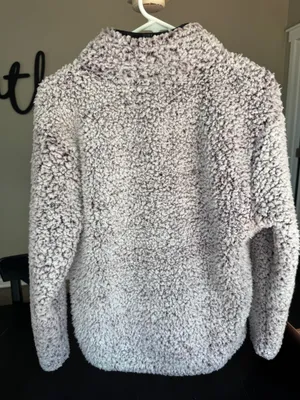 Victoria’s Secret Pink Sherpa quarter zip fleece pull over thumbnail 2