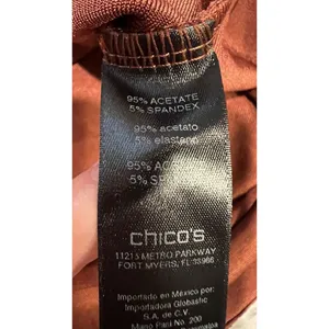 Chico's Travelers Brown Top Womens Gold Hardware Shoulder Tunic Chicos 3/XL/16 thumbnail 8